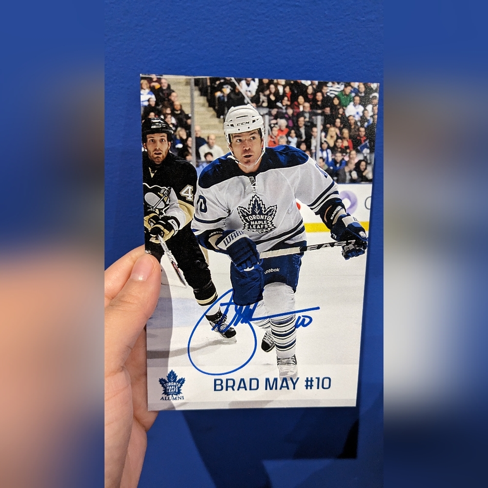 Signed Brad May Postcard